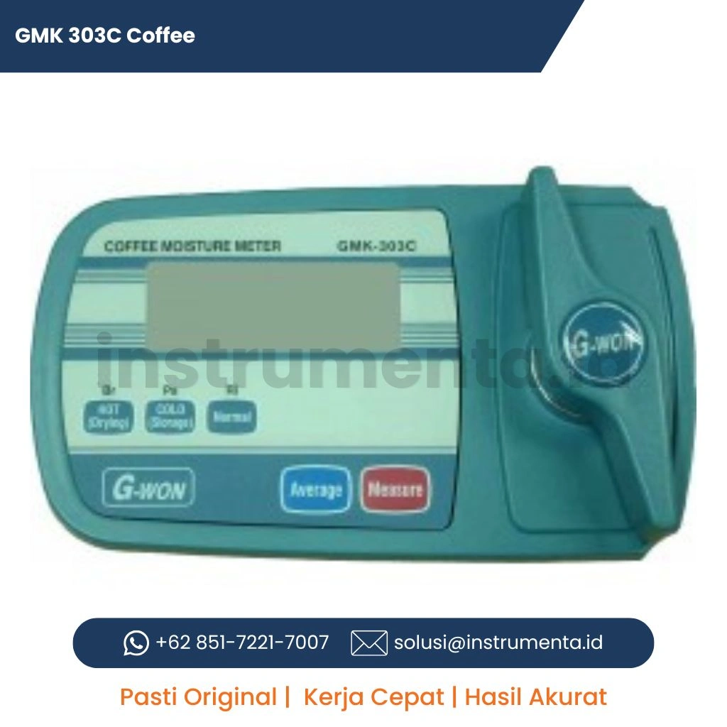 Distributor Moisture Meter Kopi G-WON GMK-303C Alat Ukur Kadar Air Biji Kopi dan Kakao Digital Portabel